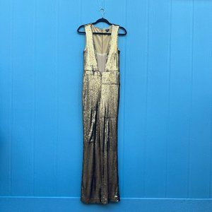 NBD Gold Sequin Jumpsuit - stunning